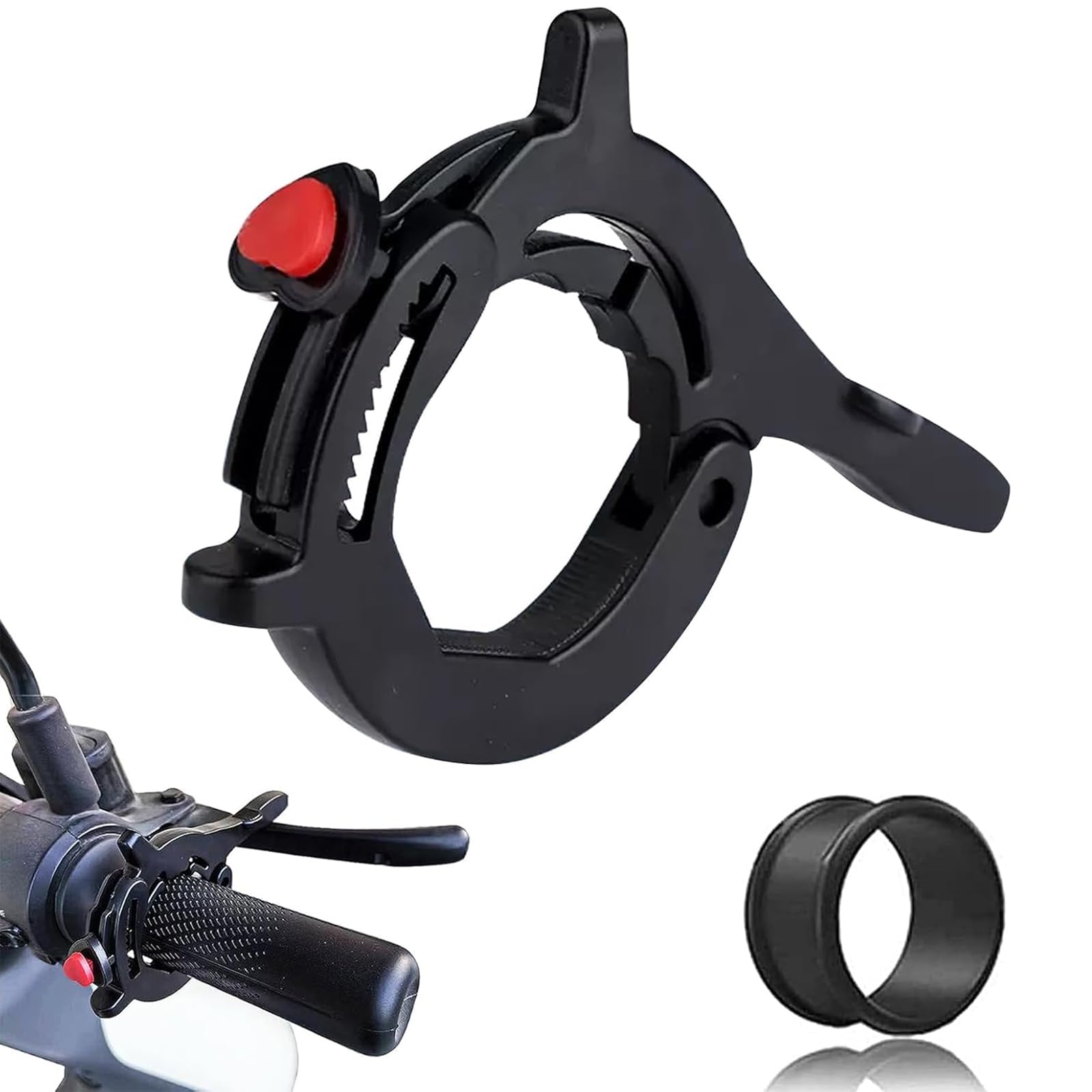 STHIRA® Motorcycle Cruise Control Throttle Lock Long Rider Assist Holder Mounted Controller Rest Accelerator Booster Assistant Universal Throttle Lock for Scooter, E-bike, Motorcycle STHIRA® Motorcycle Cruise Control Throttle Lock Long Rider Assist Holder Mounted Controller Rest Accelerator Booster Assistant Universal Throttle Lock for Scooter, E-bike, Motorcycle
